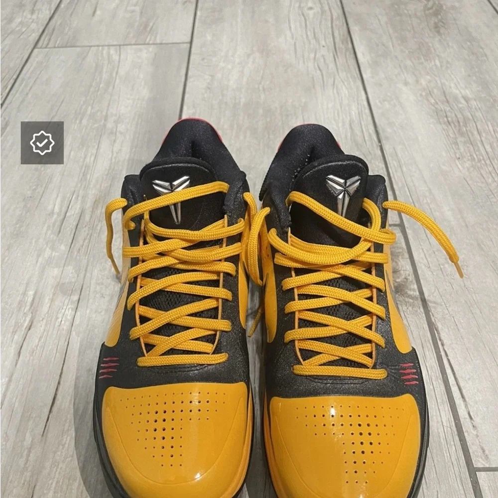 Bruce Lee Yellow and Black Athletic Sneakers - Picture 4 of 4
